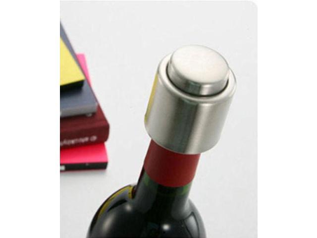 Stainless Steel Reusable Vacuum Sealed Champagne Red Wine Bottle Stopper Cap New 