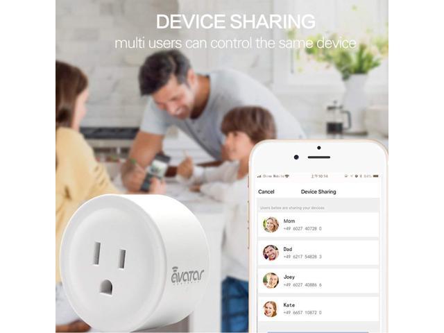 Avatar Controls Alexa Smart Plugs, WiFi Outlet Socket, Smart Outlets Remote Control Timer/On/Off Switch, Work with Google Home/IFTTT, App Control, ETL