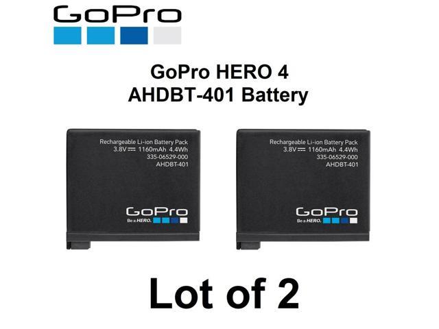 Lot Of 2 Genuine Ahdbt 401 3 8v 1160mah 4 4wh Battery For Gopro Hero 4 Hero4 Newegg Com