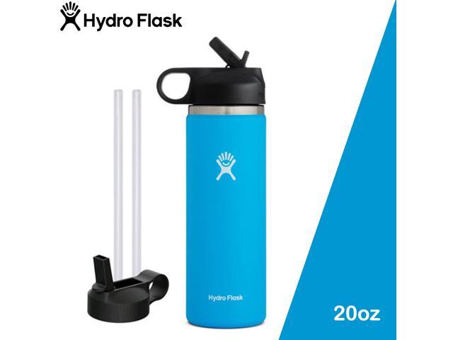 Hydro Flask Water Bottle Wide Mouth Straw Lid 20 Oz, Hibiscus - 2.0 NEW  DESIGN 