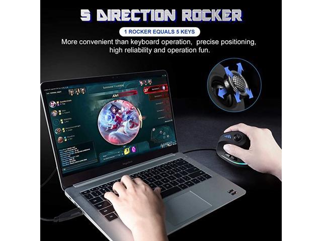 Mouse with 5 D Rocker TRELC Ergonomic Mouse with 10000 DPI11