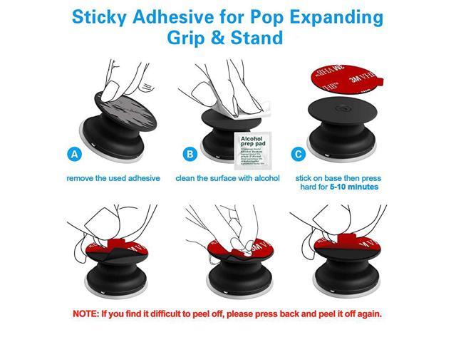 10 of Pop VHB 3 m Sticky Adhesive Replacement Compatible 3 m Sticker Pads for Car Magnetic Phone Holder Double Sided Tape for Collapsible Grip & Stand and More 