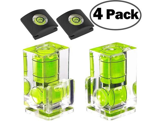 Xigeapg Hot Shoe Level,4Pack Hot Shoe Bubble Level Camera Hot Shoe Cover 2 Axis Bubble Spirit Level For Dslr Film Camera Olympus,Combo Pack-2 Axis And 1 Axis
