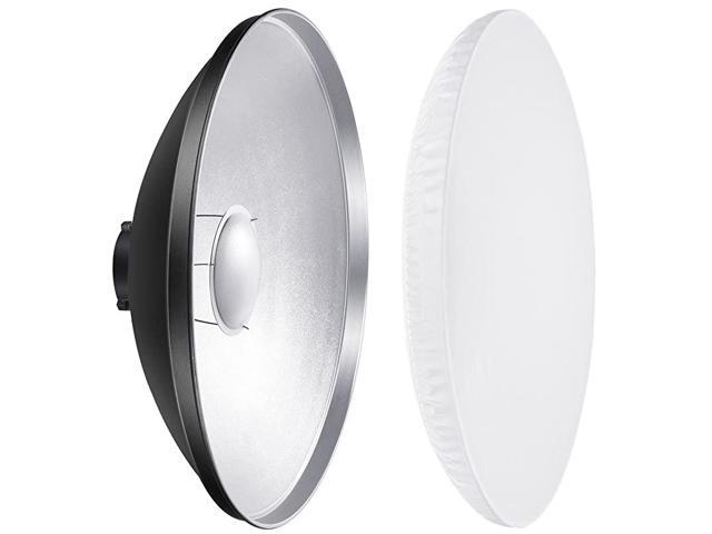 16 inches/41 Centimeters Aluminum Standard Reflector Beauty Dish with White Diffuser Sock for Bowens Mount Studio Strobe Flash Light Like  Vision 4 VC-400HS VC-300HH VC-300HHLR VE-300