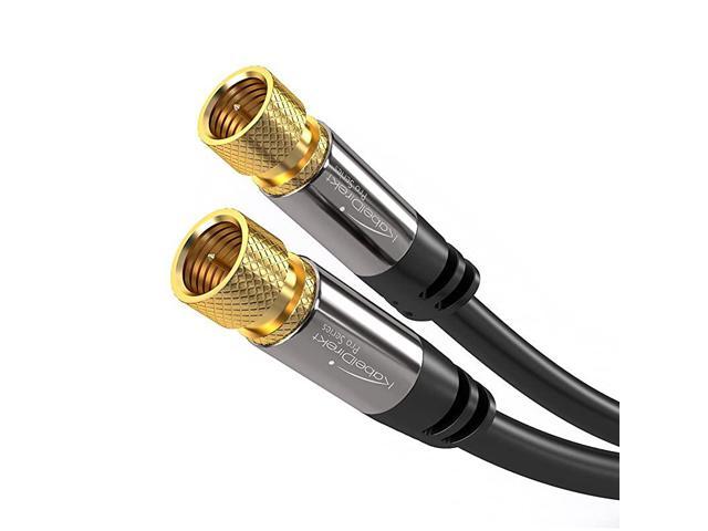 Digital Coaxial Audio Video Cable 50 feet Satellite Cable Connectors Coax Male F Connector Pin Coax Cables for Satellite Television Pro Series