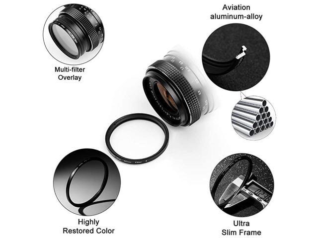 4 Points,6 Points,8 Points 40.5mm Star Filter 3 Pieces Starburst Lens Filter with Centre Pinch Lens Cap for Canon Nikon Sony Olympus Pentax Tarmon Sigma and Other DSLR Cameras 3 Slot Filter Pouch
