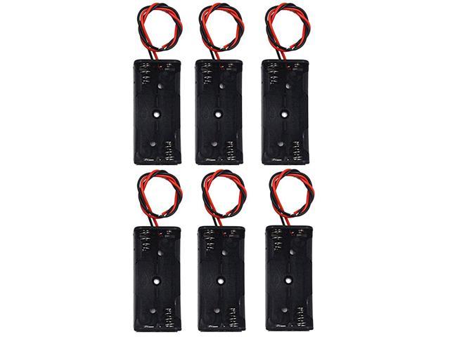 Pack of 6 AAA Battery Holder 2 X 15V AAA Battery Holder with Leads AAA ...