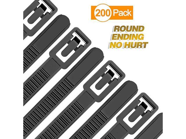 Zip Ties Assorted Sizes 6+8+10+12 Inch 200 Packs Releasable Zip Tie 