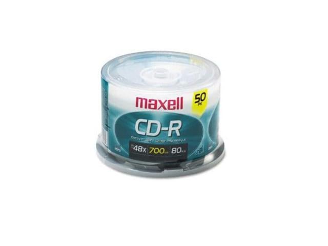 MAX648250 Branded CD Recordable Media CDR 48x 700 MB 50 Pack Spindle ...