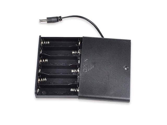 9V AA Battery Pack with Leads 6 x 15v AA Battery Case Holder Battery Storage Box with ONOFF Switch and 55mm x 21mm DC Plug