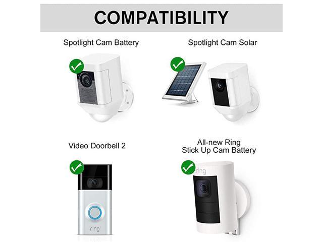 Charging Station Compatible with The Rechargeable Batteries for Ring Spotlight Cam Battery Ring Video Doorbell 2 and Ring Door View Cam Ring Stick Up Cam Battery HD 