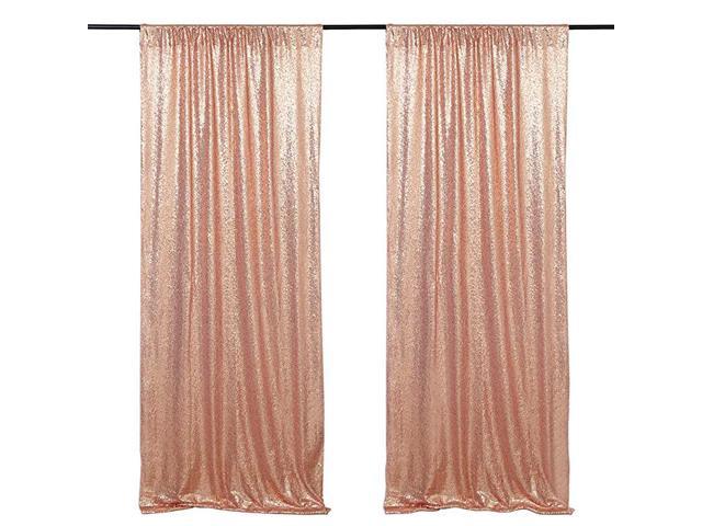 Sequin Curtains Rose Gold D, Rose Gold Glitter Curtains