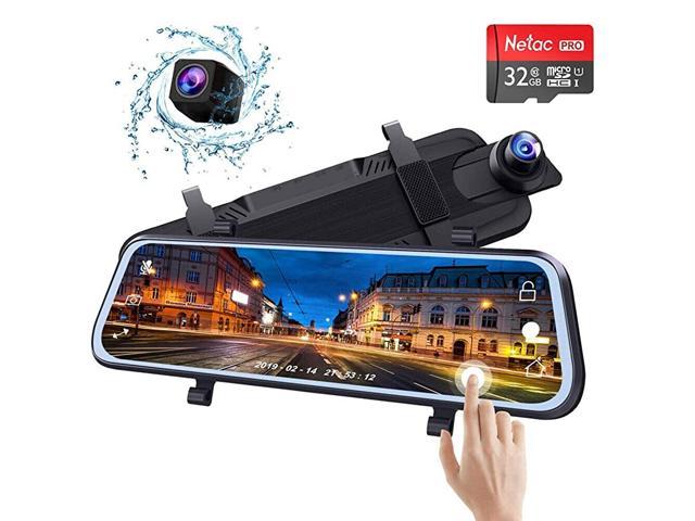 Dual mirror. 1080p FHD Rear Camera Sony imx307/ip68 Waterproof. Dash cam with Night Vision. Dual Camera Front & back Camera. Mirror Dash.