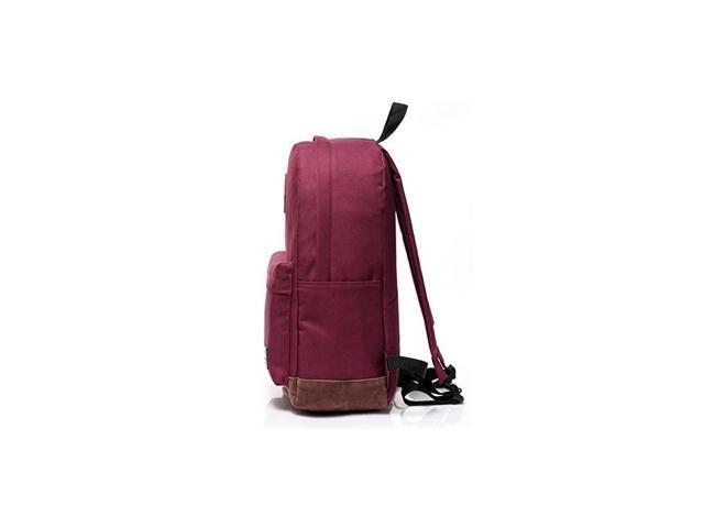 burgundy school backpack