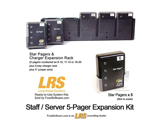 Pager Charger Rack Server Pager System Expansion Kit with 5 Pagers and Charger Rack ...