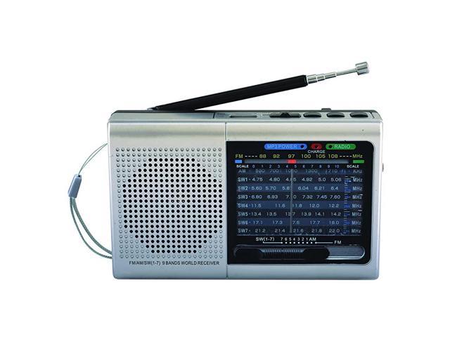 9 Band Bluetooth Radio with AMFM and SW17 Sliver SC1080BTSilver