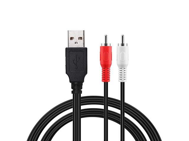 Misverstand zonlicht verkopen RCA to USB Cable, USB to RCA Cable,USB 2.0 Male to 2 RCA Male Video AV A/V  Converter Camcorder Audio Capture Card Splitter Adapter Cable for TV/Mac/PC  (5 Ft/1.5m) - Newegg.com