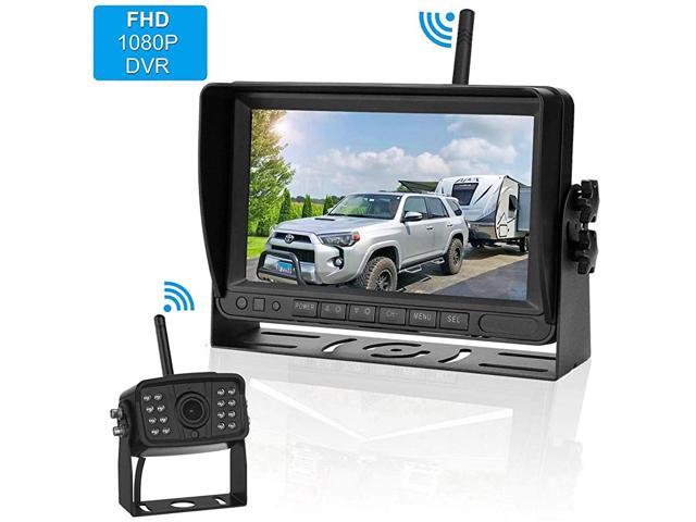 7" Monitor Wireless IR Rear View Back up Camera Night Vision System For RV Truck 