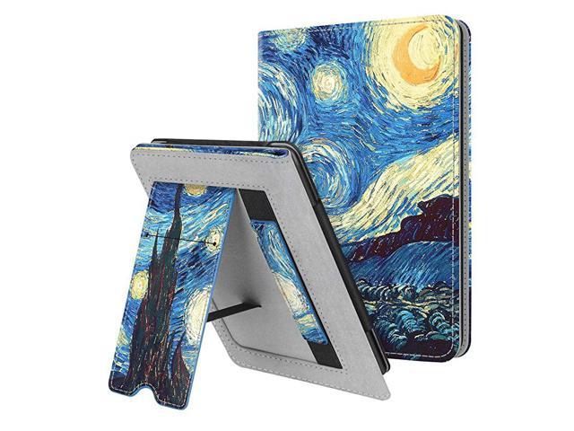 Stand Case for Kindle Paperwhite Fits All-New 10th Generation 2018 / All Paperwhite Generations - Premium PU Leather Protective Sleeve Cover with Card Slot and Hand Strap Life Tree 