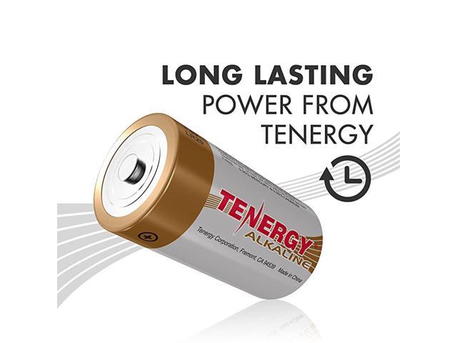 Tenergy 1.5VD Alkaline LR20 Battery, High Performance D Non-Rechargeable  Batteries for Clocks, Remotes, Toys & Electronic Devices, Replacement D  Cell