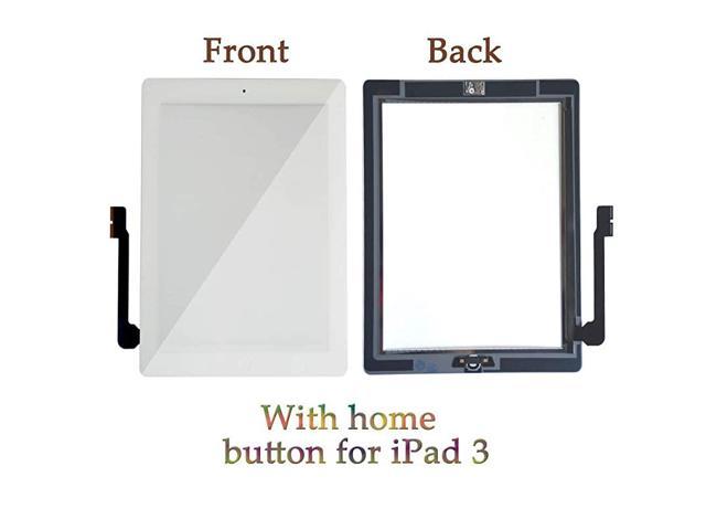 Compatible Front Panel Touch Screen Glass Digitizer for Apple iPad 3 Tools White 