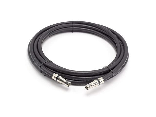 Foot RG11 Coaxial Cable Made in The USA F Type Cable High Definition with RG11 Coax Compression Connectors Black