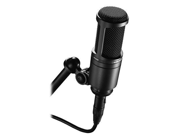 AT2020 Cardioid Condenser Studio XLR Microphone Black Ideal for ProjectHome Studio Applications