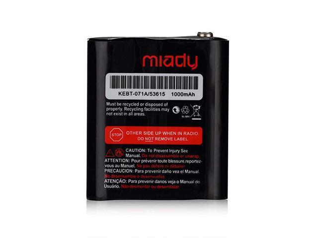 Miady Pack of 2 Two-Way Radio Rechargeable Batteries 3.6V 1000mAh for Talkabout Motorola 53615 KEBT-071A KEBT-071-B KEBT-071-C KEBT-071-D 