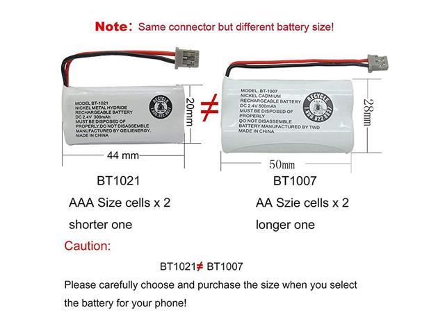 GEILIENERGY Pack of 3 Rechargeable Cordless Phone Telephone Batteries for Uniden BT-1025 BT1008 BT-1008 BT1016 BT-1016 BT1021 BT-1021 WITH43-269 WX12077 Sanyo CAS-D6325 CASD6325 