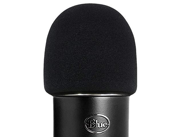 Foam Microphone Windscreen  Quality Sponge Mic Cover as a pop filter for Blue Yeti Yeti Pro Condenser MicrophonesBlack