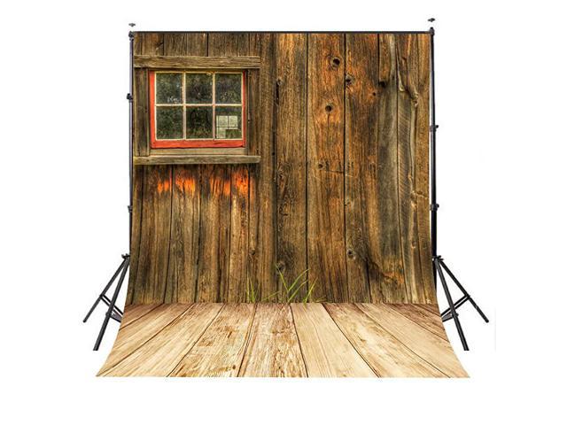 5x7ft Rustic Barn Door Wall Photography Background Yellow Wooden Floor Photo Backdrop Studio Props Wall LY002