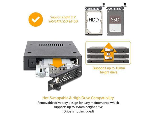 Rugged Full Metal 1 X 25 Satasas Hddssd Hot Swap Mobile Rack For 35 Front Drive Bay With Key 5930