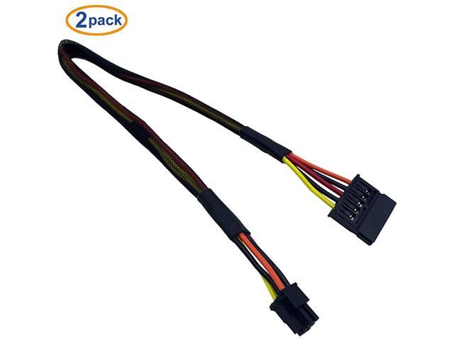 HDD SATA Power Cable Replacement SATA 15 Pin to Mini 6 Pin ATX Adapter ...