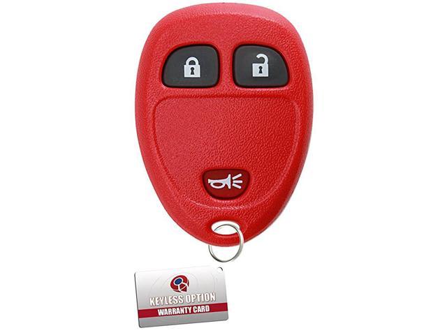 KeylessOption Keyless Entry Remote Control Car Key Fob Replacement for 15913420 Red 