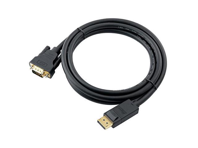 3ft Displayport to VGA Cable Male to Male Plug Video Adapter with Gold Plated Connector (Black, 3 Feet)