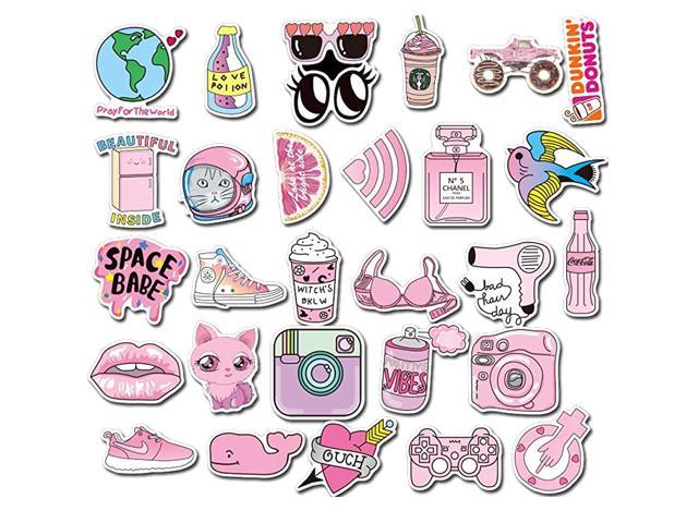 Cute Pink VSCO Stickers for GirlsTeensBig Laptop Stickers for Hydro ...