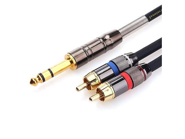 Rca To 14 Cable Quarter Inch Trs Jack To Rca 635mm Stereo To 2 Rca Audio Y Splitter Cable Insert 
