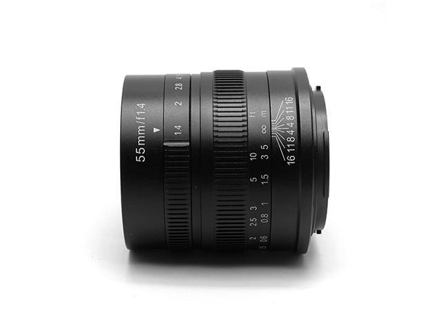 55mm/F1.4 APS-C Manual Fixed Lens for Sony E-Mount Cameras Like Sony NEX-6R  NEX-7 A3000 A5000 A5100 A6000 A6300 A6500 (Silver)