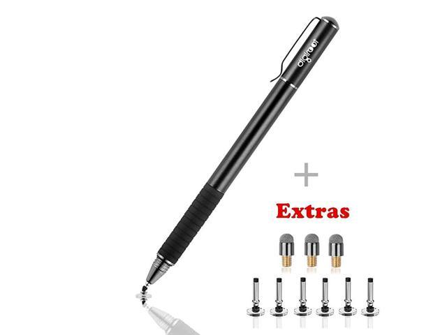 Universal Stylus2in1 Disc Stylus Pen 2018 Updated Touch Screen Pens for All Touch Screens Cell Phones Tablets Laptops with 9 Replacement Tips6 Discs 3 Fiber Tips Included Black