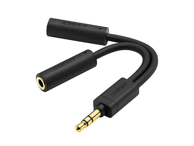 3.5mm Jack Stereo Audio Splitter Y Cable for Connecting 2 Earphones ...