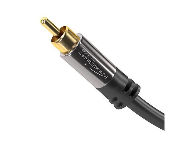KabelDirekt RCA Subwoofer Cable 6 feet Short, 1 RCA Male to 1 RCA Male Audio Video Cable, Digital & Analogue, Double Shielded, Pro Series Supports Subwoofers, AV Receivers, Hi-Fi Cord 