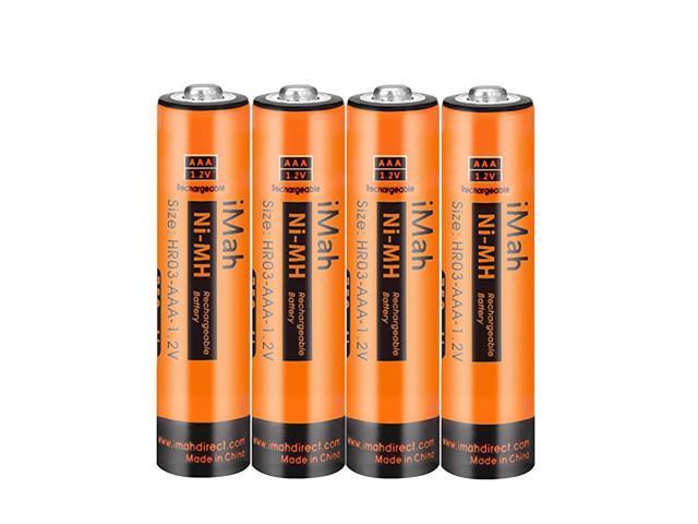 4 Pack 550mAh 1.2V AAA Rechargeble Battery,HHR-55AAABU NI-MH Replacement Battery for Pasonic Cordless Phones 