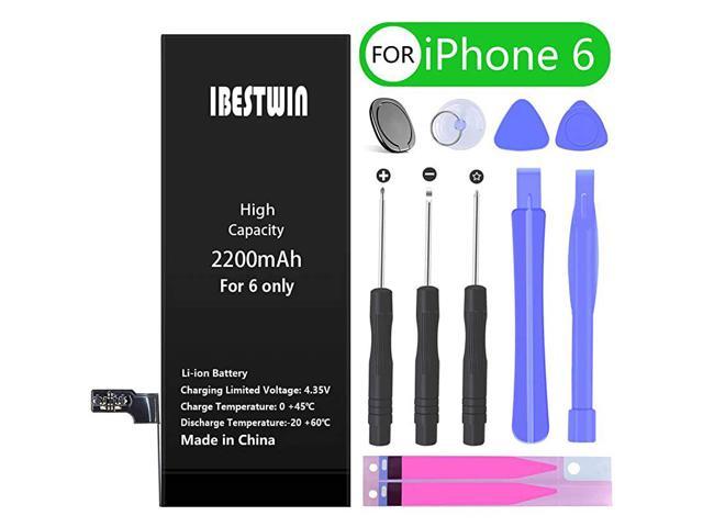 Battery for iPhone 6  2200mAh Replacement Battery for iPhone 6 High Capacity with Full Remove Tool Kit and Instruction3 Years Warranty