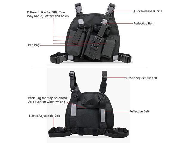 Details about   Radio Chest Harness Chest Front Pack Pouch Holster f Two Way Radio Walkie Talkie 