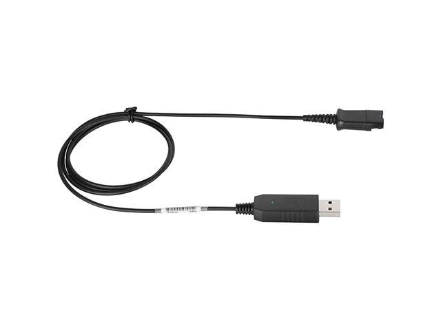 Call Center Headset Quick Disconnect QD Cable to USB Plug Adapter Compatible with Plantronics Headset QD Connector Plug to Any Computer Laptop VOIP Softphone 