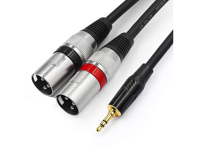 3.5mm Female Mini Jack Stereo to XLR Male Microphone Cable 3.3ft 1/8 Female TRS to XLR 3 Pin Adapter Cord Converter 