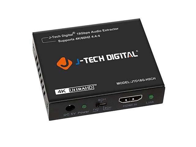 4K 60HZ HDMI Audio Extractor Converter SPDIF + 35MM Output Supports HDMI 20 18Gpbs Bandwidth HDCP 22 Dolby DigitalDTS Passthrough CEC HDR10 JTD18GH5CH