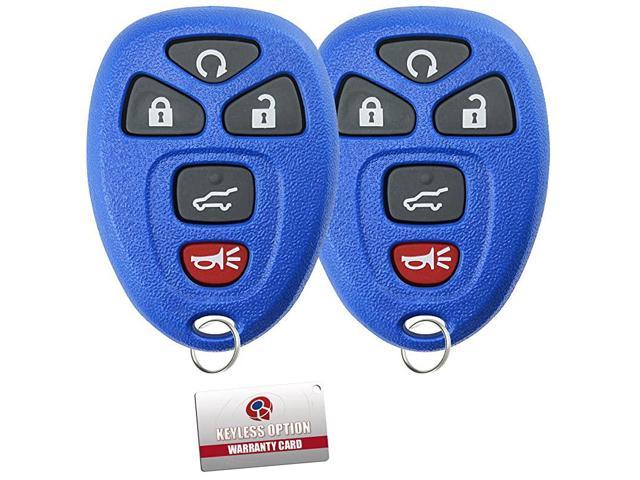 Keyless Entry Remote Control Car Key Fob Replacement 15913415 Blue Pack of  Universal Remotes