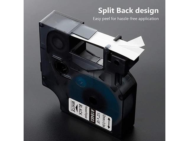 3x 18483 Black on White Permanent Poly Industrial Label Tape for Dymo Rhino 4200 