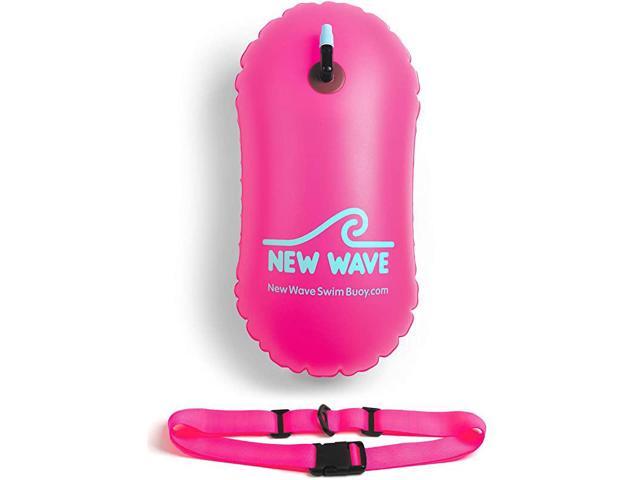 Wave Swim Bubble for Open Water Swimmers and Triathletes Be Bright Be Seen Be Safer with Wave While Swimming Outdoors with This Safety Swim Buoy Tow Float Pink